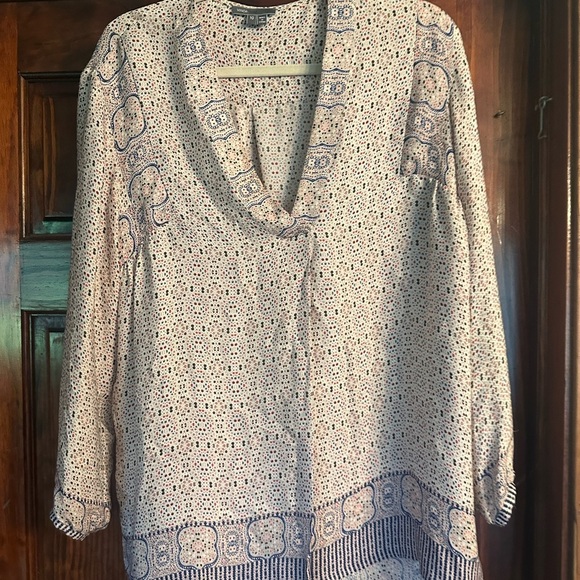 Vince Cream Long Sleeve Blouse - Picture 1 of 3